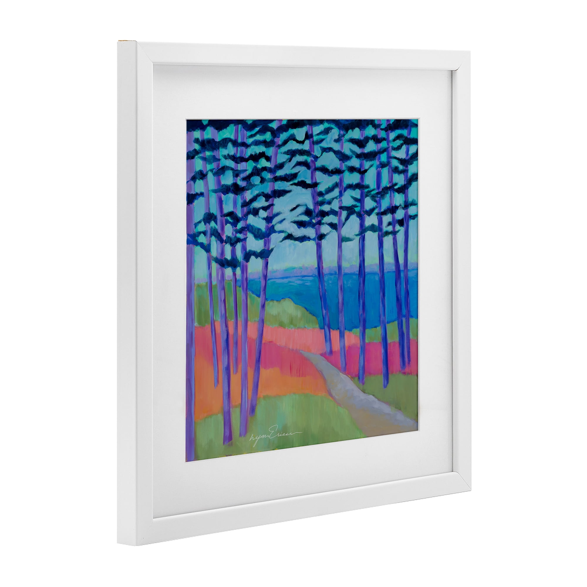 Stupell Industries Razzle Dazzle Forest Scene White Framed Print Under Glass, design by Lynn Ericson Fine Art