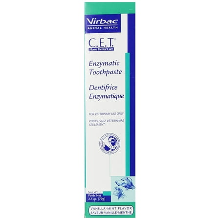 Virbac C.E.T. Enzymatic Dog & Cat Vanilla-Mint Flavor Toothpaste, 70 gram. Dental