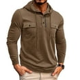 thumbnail image 2 of Caqnni Men's Pullover Hoodie Loose Fit Soft Hooded Half Zip Sweatshirt With Pockets for Fall and Winter Pullover Mens Hoodie (XXL,Coffee), 2 of 8