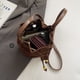 thumbnail image 2 of Bolso Tipo Cubo para Mujer Hombro Con Cordón Bandolera Gamuza El (marrón), 2 of 8