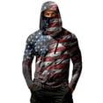 thumbnail image 2 of Hooded Sun Shirts for Men Upf 50+ Sun Protection Fishing Hoodies with Face Mask Quick Dry Breathable Long Sleeve Rash Guard, 2 of 6