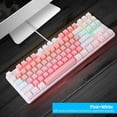 thumbnail image 3 of Professional Gaming Mechanical Keyboard RGB Backlit 87 Keys Two-color USB Wired Computer Keyboard for Mac & PC, 3 of 7