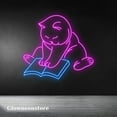 thumbnail image 2 of Glowneon Cat And Book Neon Sign, Cat And Book Led Sign, Cat Reading Books Art Decor Neon, 2 of 4