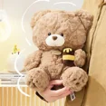 thumbnail image 1 of Oso de alta calidad con tarro de miel, animales de peluche con abeja, juguetes de peluche, muñeca, almohada, niños, amantes, cumpleaños, regalo de bebé, 1 of 3
