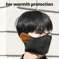 thumbnail image 3 of Frostbite Ski Guard Winter Windproof Thermal Face Guard with Earmuffs Adjustable Ear Warm Protection for Women Men Velvet for Frostbite for Motorcycle, 3 of 8