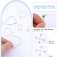thumbnail image 4 of Kit de accesorios para pendientes de acero inoxidable de 2 colores: 12 pendientes de bola con 24 aros y 80 anillos abiertos., 4 of 6