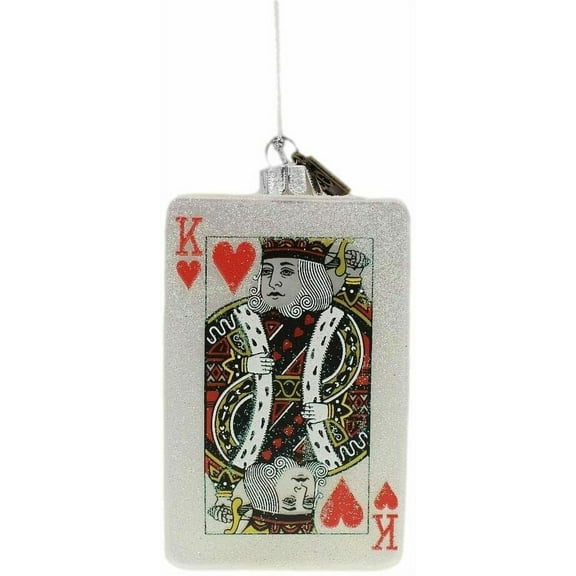 King Of Hearts Glass Ornament Eric Cortina New Christmas Decor Playing Card
