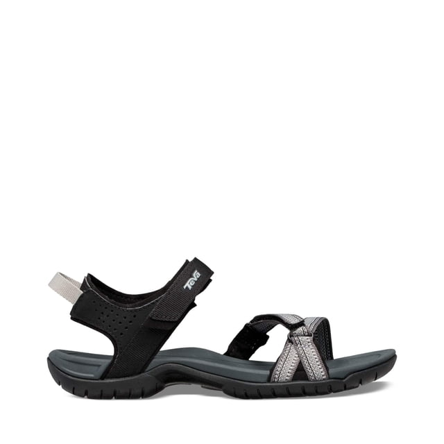 Sandalia Teva Verra para mujer, color negro, con varios destalones, talla 9