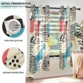 thumbnail image 3 of Yayeee Window Curtains Set of 2 for Living Room Light Filtering 63"x42", Blue Retro Print, 3 of 7
