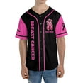 thumbnail image 5 of Personalized Breast Cancer Jersey, Pink Ribbon Awareness Soccer Shirt Baseball Breast Cancer Survivor Pride Jersey (4XL), 5 of 8