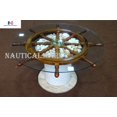 thumbnail image 2 of Table à Roue de Navire en Bois - Déco Nautique - Roue de Navire - Table Basse Décorative 36 Pieds', 2 of 3