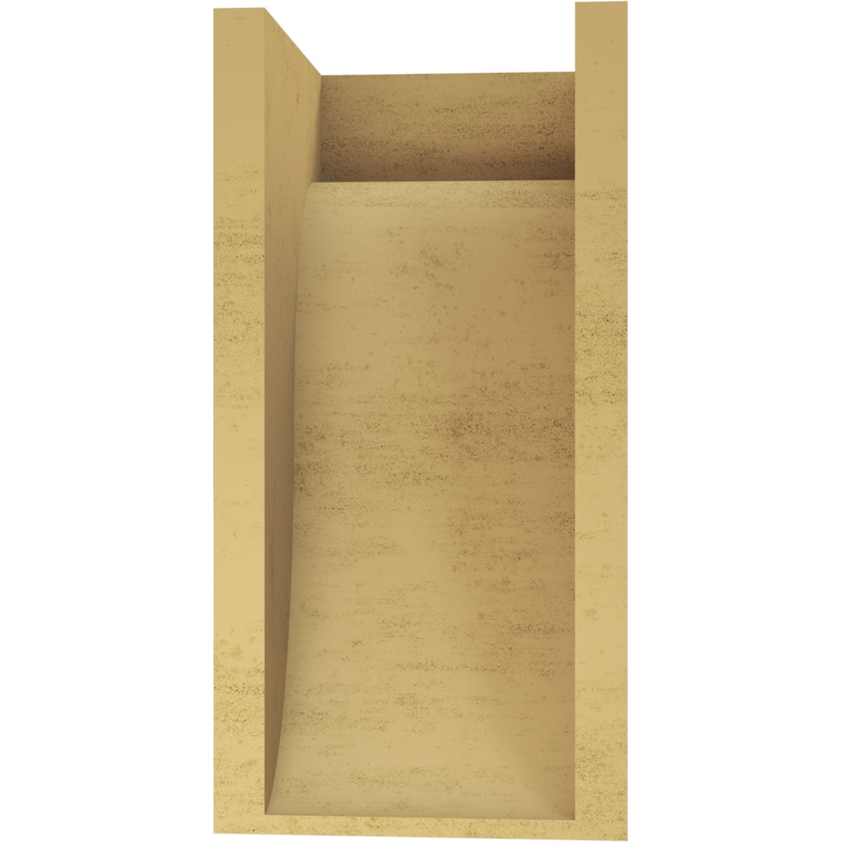 8"W x 8"D x 16"H Wide Del Monte Rough Cedar Woodgrain TimberThane Corbel, Primed Tan