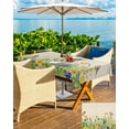 thumbnail image 5 of Outdoor Tablecloth with Umbrella Hole Zipper,Summer Botanical Country Flowers Birds Waterproof Zippered Table Cloth for Rectangle Table,Pastoral Plants Retro Linen Patio Table Covers for Indoor Pinic, 5 of 6