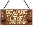 thumbnail image 2 of Cheer.US Wood Cat Sign Decor Cat Lover Sign, Hanging Pet Sign for Home Decor, Decorative Plaque Funny Cat Sign, Cat Wall Art Puppy Sign Cat Lover Gift, 2 of 7