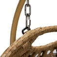 thumbnail image 2 of LeisureMod Mendoza Light Brown Wicker Hanging 2 Person Egg Swing Chair with Stand & Orange Cushions, 2 of 9