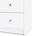 2 Piece Modern Wood Dresser and Nightstand Bedroom Set in White