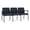 Adler-Castillo Blue, variant on Mystic Reception Waiting 3-Seat Steel Tandem Seating / Black Steel / Blue