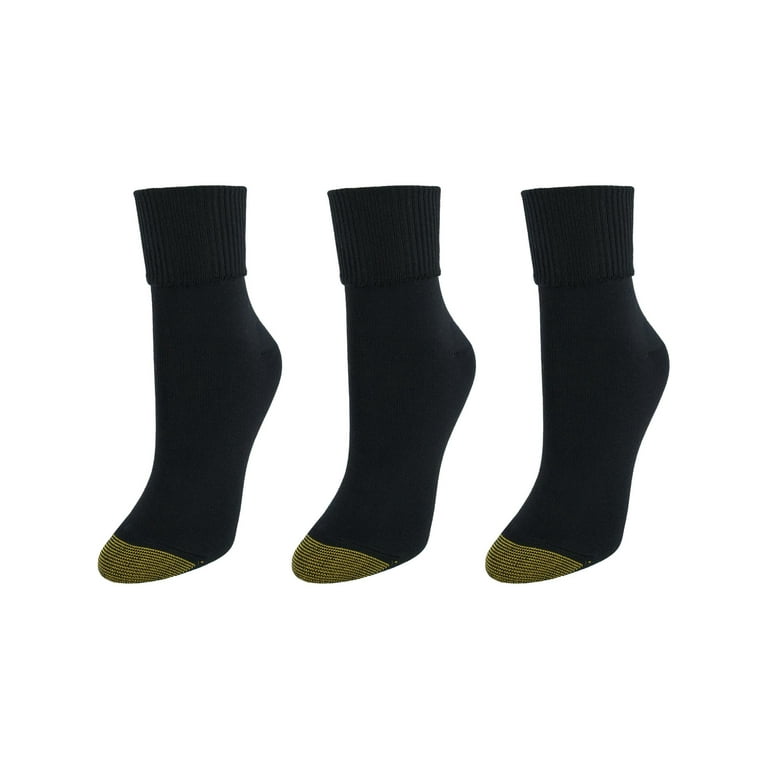 半額満載！スーパーSALE グランドセール！ Providence Women's Toe Gold Turn (3 Socks Blend Cotton Cuff Clothing