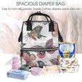 thumbnail image 5 of Balery Vintage Butterflies Mummy Backpack - Waterproof Twill Canvas, Large Capacity Diaper Bag with Multiple Pockets and Adjustable Straps, 5 of 6