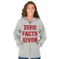 thumbnail image 3 of Zero Facts Given Political Smart Zip Up Hoodie Men's Women's Brisco Brands S, 3 of 6