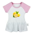 thumbnail image 1 of Fruit Lemon Pattern Dresses For Baby, Newborn Babies Skirts, Infant Princess Dress, 0-24M Kids Graphic Clothes (Pink Raglan Dresses, 18-24 Months), 1 of 4
