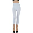 thumbnail image 7 of ToBeInStyle Womens Capri Length Wide Waistband Seamless Lightweight Stretch Leggings, 7 of 7