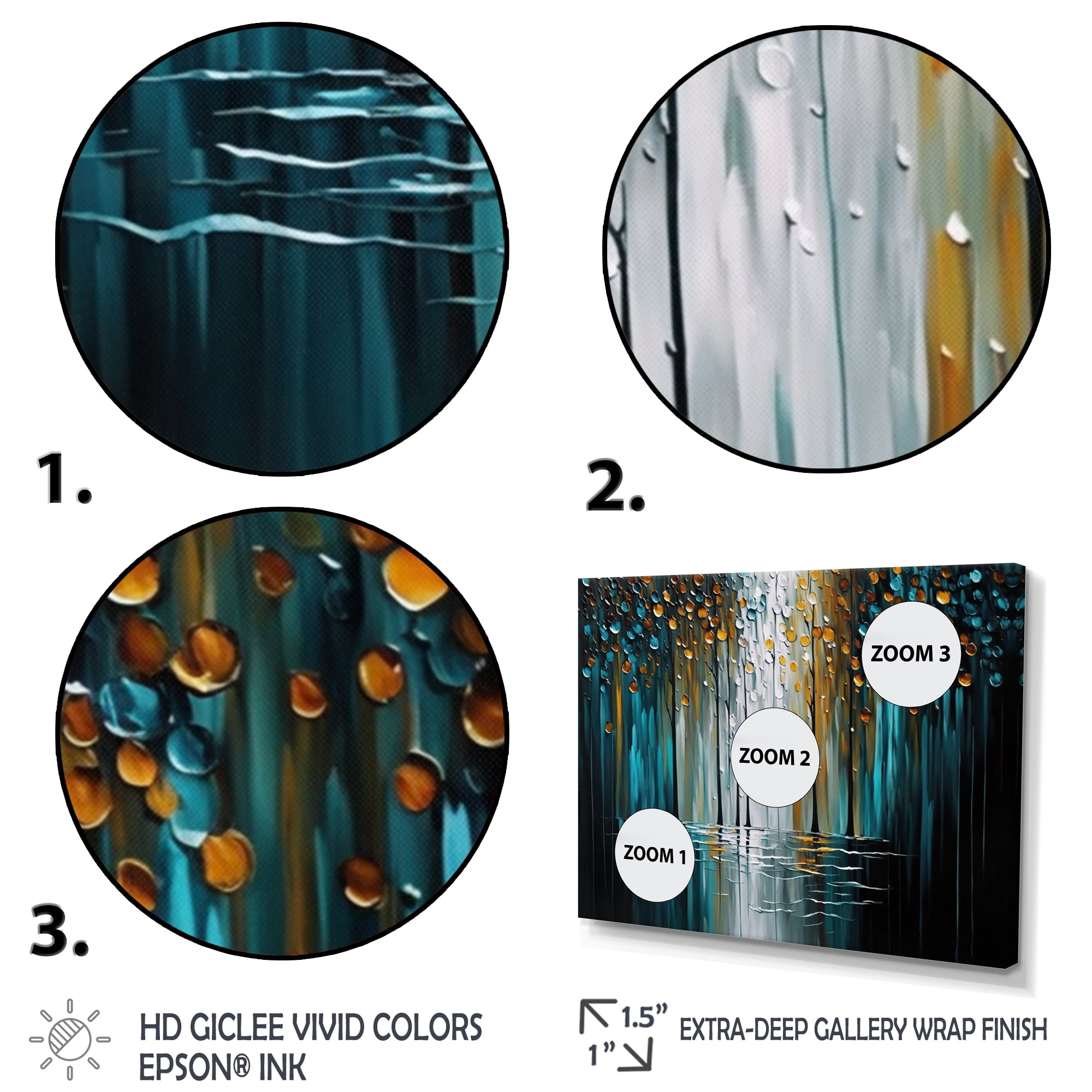 Designart Abstract Nature Trees Painting I Canvas Wall Art