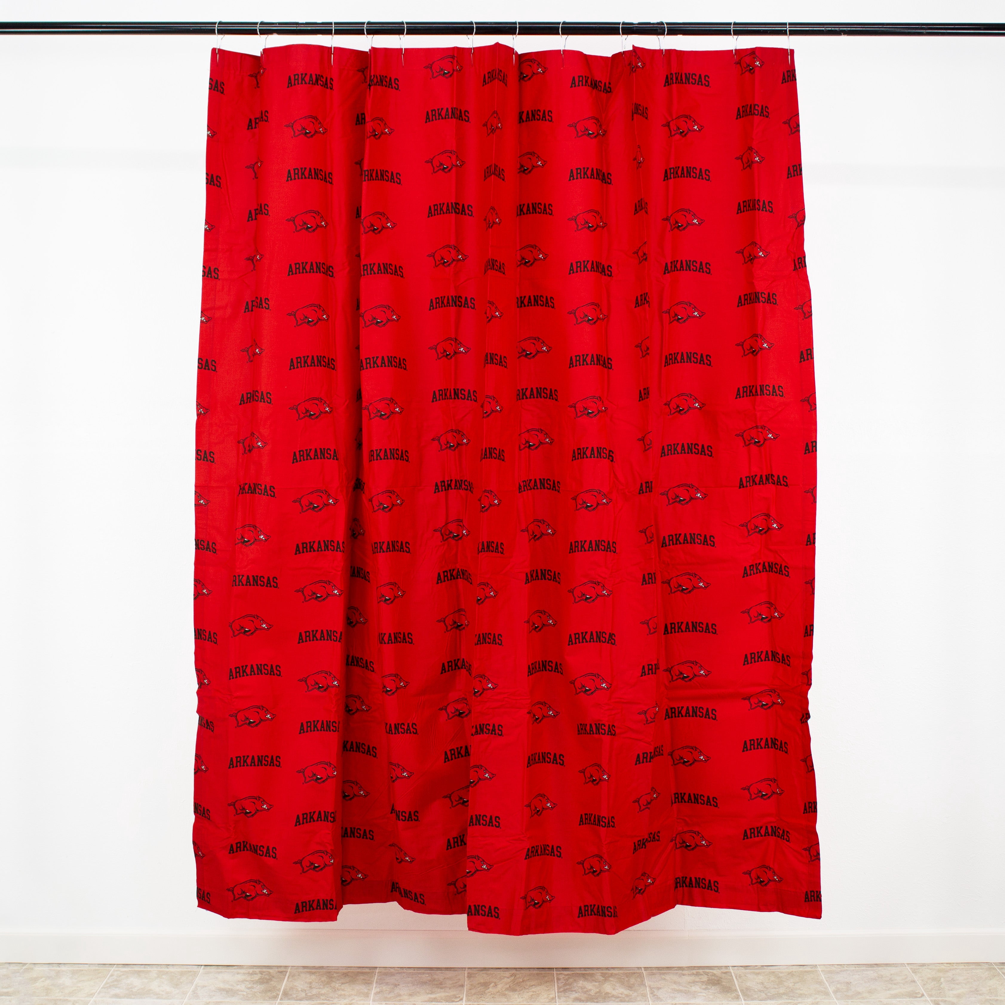 Arkansas Razorbacks Printed Shower Curtain Cover - 70" x 72"