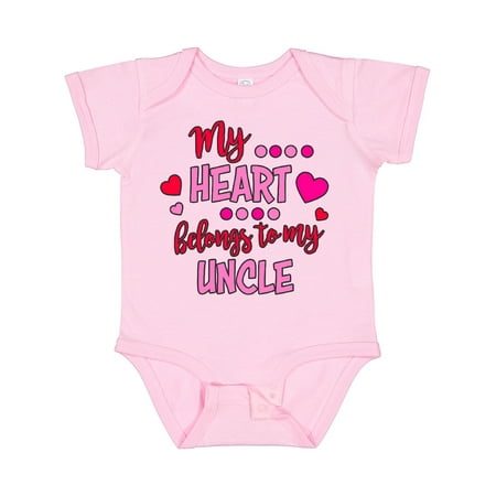 

Inktastic My Heart Belongs to My Uncle Gift Baby Boy or Baby Girl Bodysuit