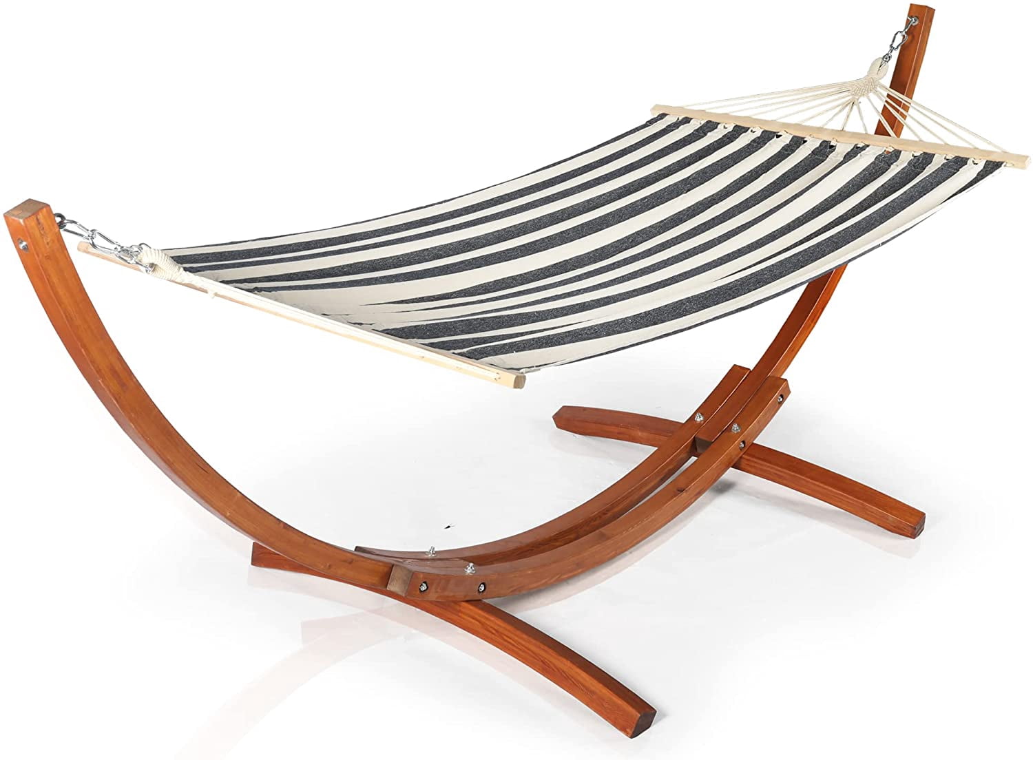 Coewske 12 Ft Hammock Stand with Hammock Wood Arc Hammock Stand 250 lbs