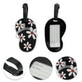 thumbnail image 3 of Unique Bargains 1 Pc Flower Slippers Pattern Luggage Tag for Travelling Black, 3 of 5