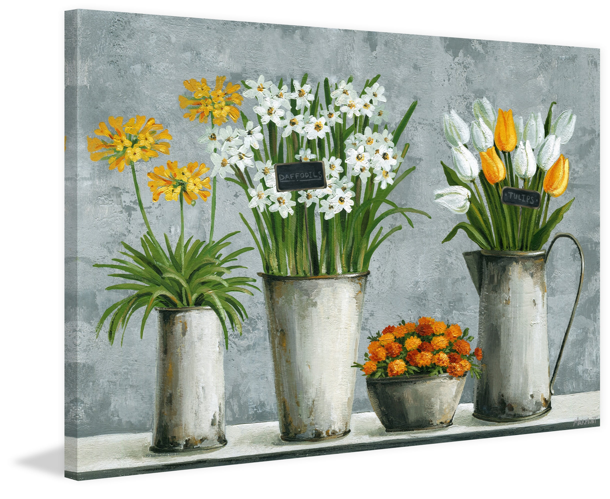 Marmont Hill My Lovely Flowers Canvas Wall Art, 20" x 30"