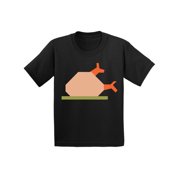 Awkward Styles Thanksgiving T-Shirt Turkey Dinner Toddler Shirt