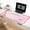 Coral, variant on Scalloped Desk Mat, 23.6" x 11.8" Cute Small Aesthetic Desk Accessories, PU Leather Computer Laptop Desk Mouse Keyboard Pad, Desk Writing Mat for Vanity/Work/Home Decor Black