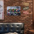 thumbnail image 3 of Pintura Hierro para El A La Intemperie Retro Chic Letrero Liga Justicia Dibujo Pared, 3 of 9