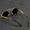 thumbnail image 4 of Mewfacos Round Steampunk Sunglasses Men Elastic Vintage Rimless Sun Glasses For Women Lentes De Sol, 4 of 6