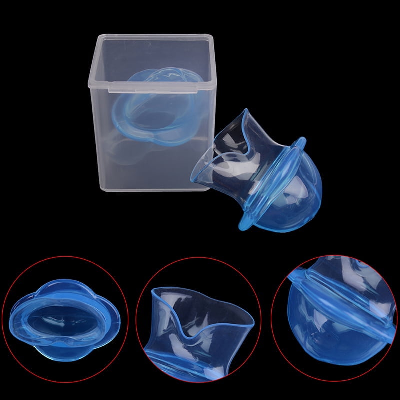 Anti snoring tongue device silicone sleep apnea aid stop snore sleeve aone Blue