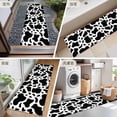 thumbnail image 6 of 2x6 Kitchen Runner Rug, Black and White Non-Skid Rubber Backing Large Rectangle Rugs - Living Room Bedroom Home Office, Farmhouse Cow Black White Indoor Floor Mat Carpets Washable Rug, 6 of 9