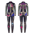 thumbnail image 3 of Disfraz de Halloween con estampado 3D de calavera y esqueleto para mujer, mono sexy, ropa de fiesta de carnaval para adultos, 3 of 5