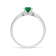 thumbnail image 2 of Angara Natural 0.45 Ct. Emerald Solitaire Ring in 14K White Gold for Women (Ring Size: 8.5), 2 of 9