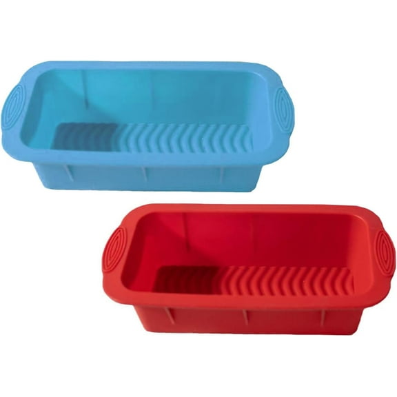 Silicone Bread Loaf Pan,Bread Pans for Baking,Homemade Bread Making Non-Stick Bread Pans, Cake Pan,Rectangle Bread Mold for Oven, Microwave, and Freezer Safe Baking,2 Pack