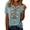 Blue, variant on Summer Tops for Women Women's Casual Embroidered Tops Short Sleeve T Shirts Womens Essentials Fashion Clothing