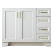 ARIEL TAYLOR 42 IN. LEFT OFFSET SINGLE SINK BASE CABINET IN WHITE