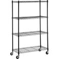 thumbnail image 2 of 5-Shelf Adjustable, Heavy Duty Storage Shelving Unit on 4'' Wheel Casters, Metal Organizer Wire Rack, Black (30L x 14W x 64.75H), 2 of 5