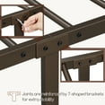 thumbnail image 7 of Alden Design  Metal Platform Bed with High Headboard and Footboard, Bronze, Queen, 7 of 7