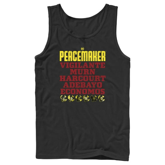 Men's Peacemaker Character Names  Tank Top Black 2X Large