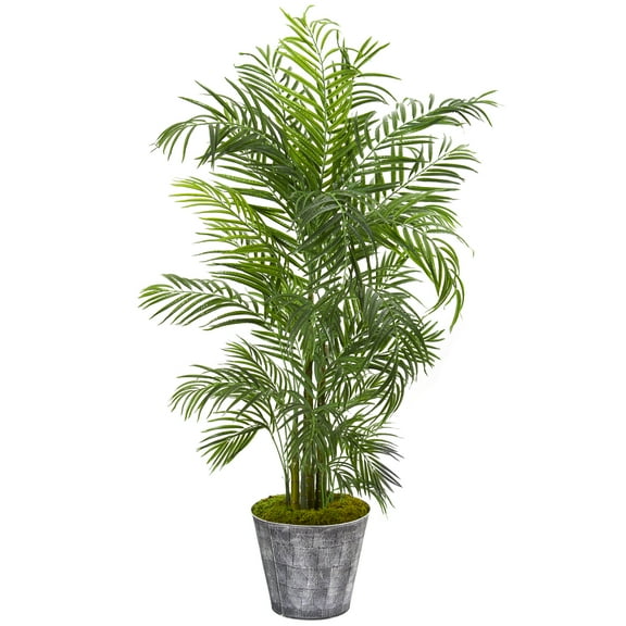 Nearly Natural 63" Areca Palm Artificial Tree in Decorative Planter UV Resistant