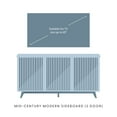 thumbnail image 6 of Plank+Beam Mid Century Modern Solid Wood Sideboard with 3 Doors Covering 6 Shelves, 59" TV Stand for Living Room, Black, 6 of 12