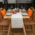 thumbnail image 4 of Soft Plush Ghost Fall Table Runner 3D Autumn Harvest Decor for Thanksgiving Halloween Seasonal Kitchen Dining Table Decoration Cute White Pumpkin Themed Runner for Home Party Indoor Outdoor Use, 4 of 6