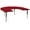 Red, variant on Flash Furniture Wren 60''W x 66''L Horseshoe Grey Thermal Laminate Activity Table - Height Adjustable Short Legs
